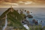 Nugget Point Lighthouse For Sunset In The Catlins