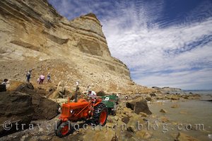 photo of Tractors And Gannets Of Cape Kidnappers Hawkes Bay