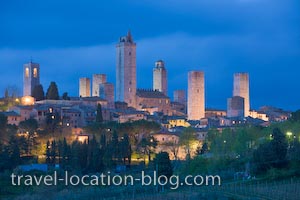 photo of San Gimignano Dusk Tuscany Italy