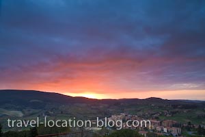 photo of Elusive Sunset In San Gimignano Tuscany Italy