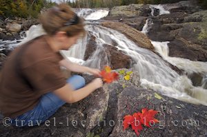 photo of Sand River Waterfall Lake Superior Provincial Park